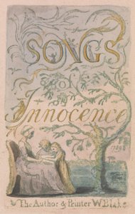 Pagina del titolo, tavola 2 da Songs of Innocence, 1789 da William Blake